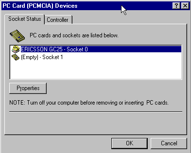 PCMCIA cards manager