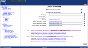 Formulář Denní statistika