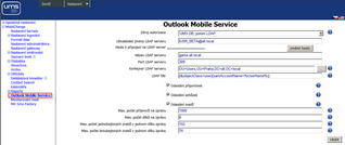 Formulář Outlook Mobile Service