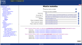Formulář Měsíční statistika
