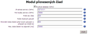 Formulář Modul přenesených čísel