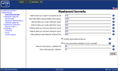 Formulář Nastavení Kernelu