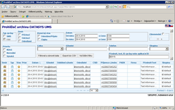 Okno aplikace Prohlížeč archivu DATASYS UMS