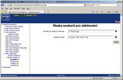 Formulář Maska souborů souborů pro zálohování