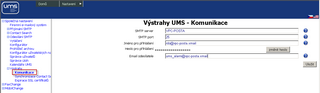 Formulář Výstrahy UMS - Komunikace