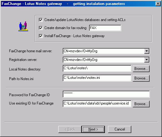 Lotus gateway setup