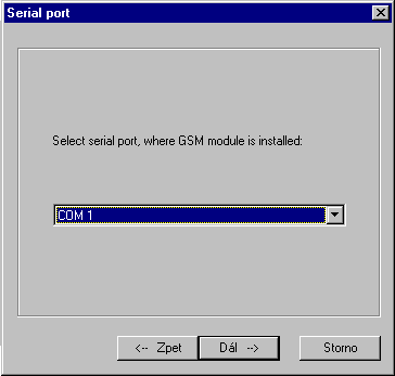 COM port - manual selection