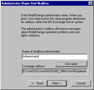 Aministrator - mailbox